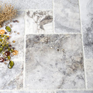 Silver Brushed & Chipped Edge Travertine