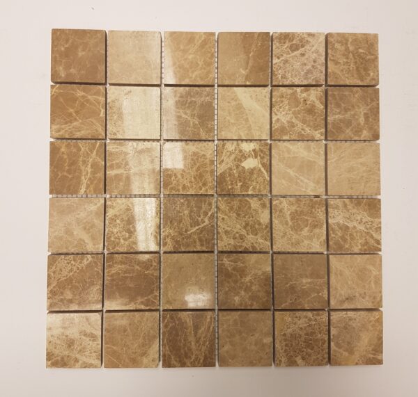 Marrone Light Polished Marble Mosaic