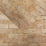 Classic Light Travertine Splitface Mosaic