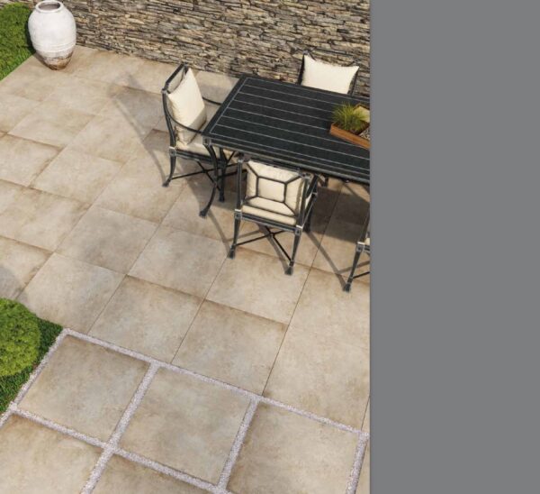 Bishop Clay Sand Outdoor Matt Porcelain Tile 1200 x 600 x 20mm